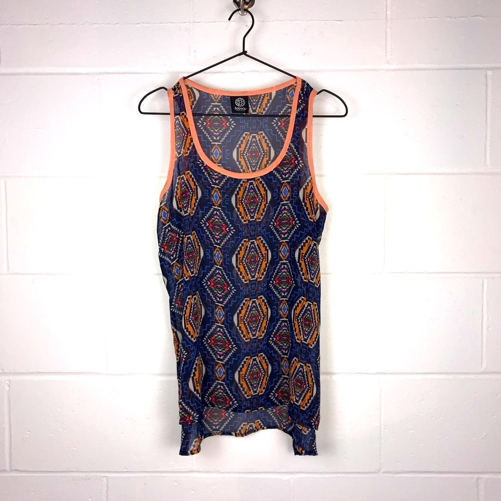 NWOT Bobeau Sleeveless Semi Sheer Tank Blouse Size Small - Picture 4 of 9